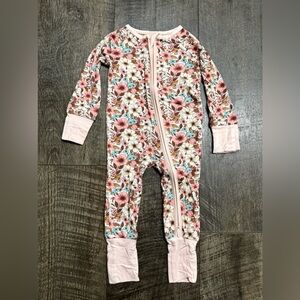 Bamboo Pajamas Sleeper Floral Print 0-3m